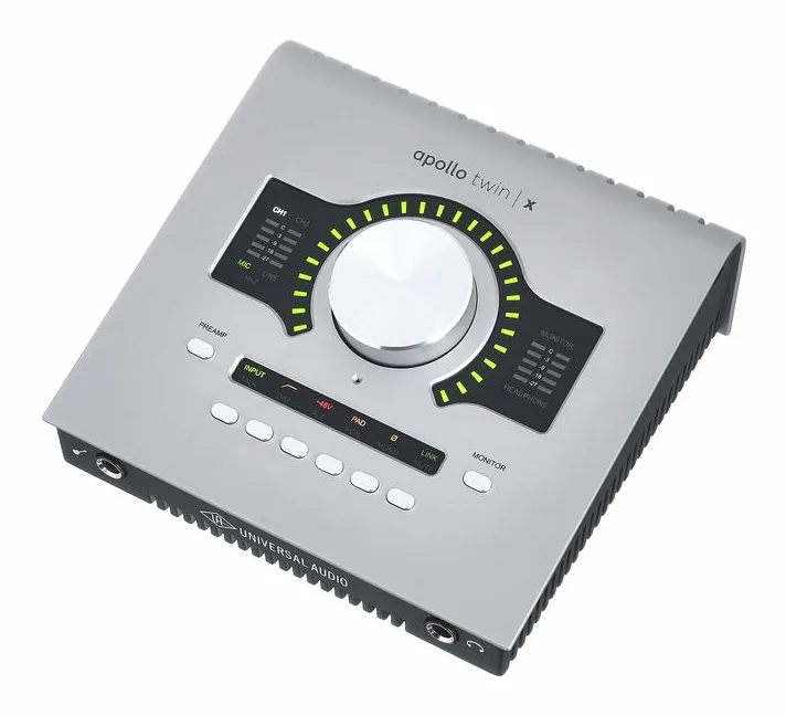 Universal Audio Apollo Twin X Quad Gen2 AC Pro, boutons et voyants, photo 2