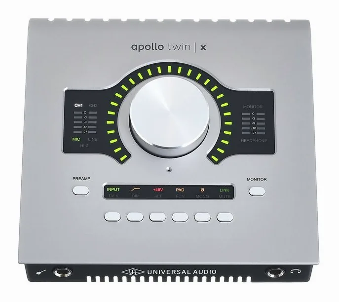 Universal Audio Apollo Twin X Quad Gen2 AC Pro, boutons et voyants, photo 3