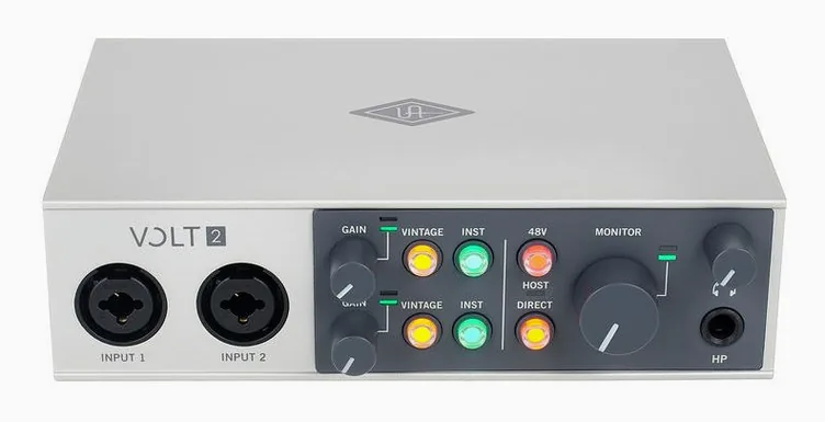 Universal Audio Volt 2 USB Recording Studio, face arrière et connectique, photo 2