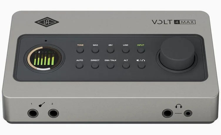 Universal Audio Volt 4 Max, face arrière et connectique, photo 3
