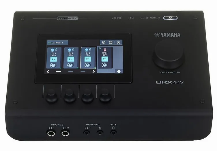 Yamaha URX44V BK, vue de profil, photo 2