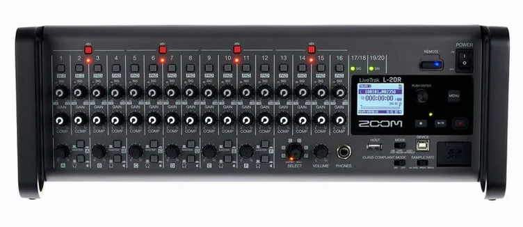 Zoom LiveTrak L-20R, boutons et voyants, photo 2