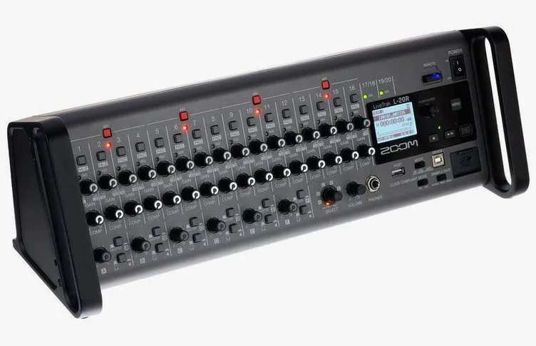 Zoom LiveTrak L-20R, face arrière et connectique, photo 3