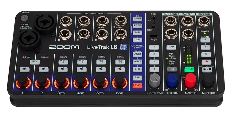 Zoom LiveTrak L-6, vue de profil, photo 2