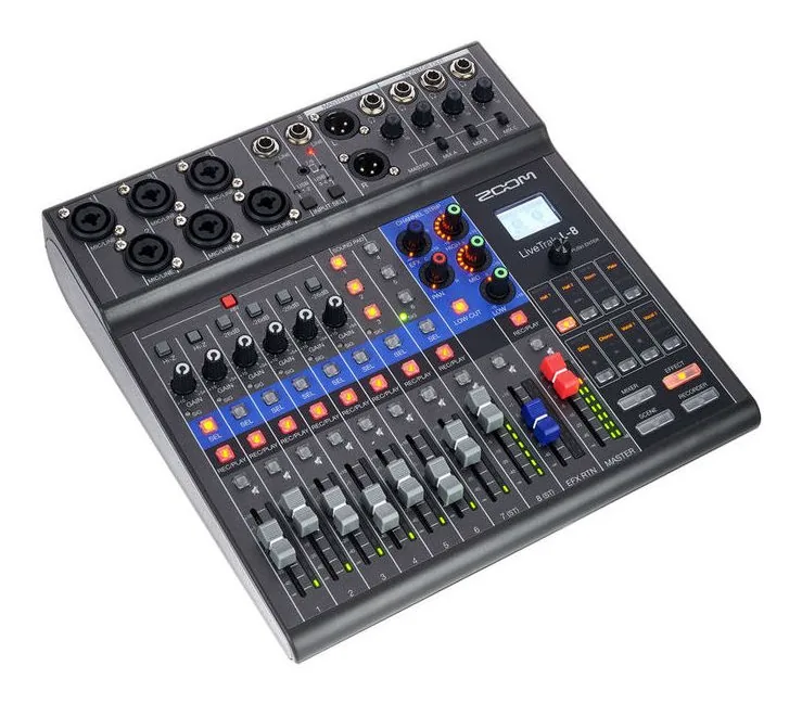 Zoom LiveTrak L-8, face arrière et connectique, photo 3