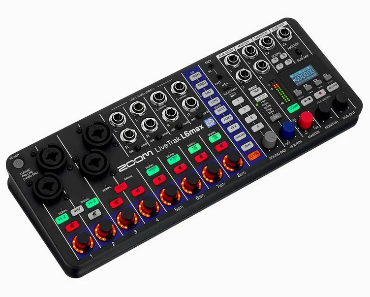 Zoom LiveTrak L6max, face arrière et connectique, photo 3